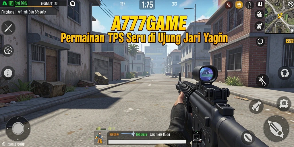 Tampilan gameplay seru dari A777GAME dengan aksi TPS mendebarkan.