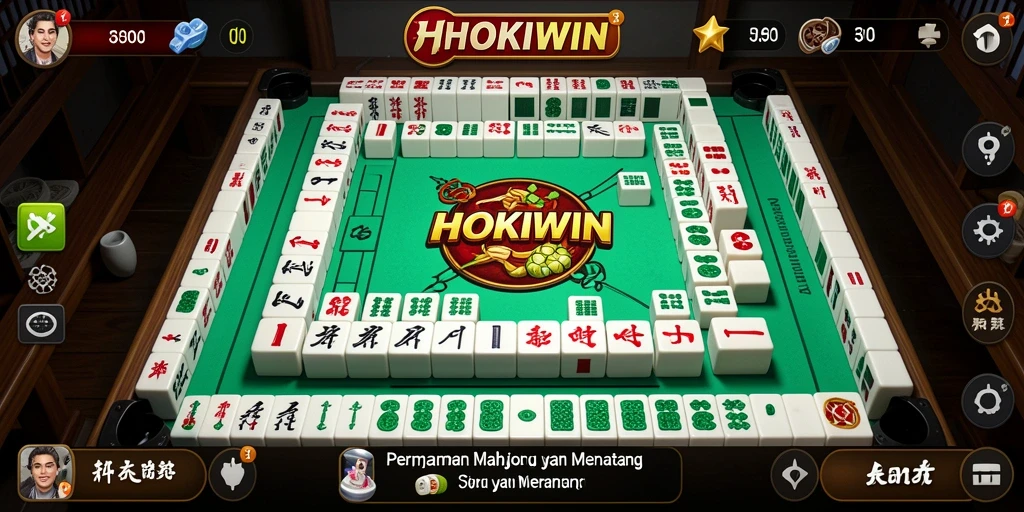 Screenshot HOKIWIN dengan tampilan gameplay Mahjong yang menarik.