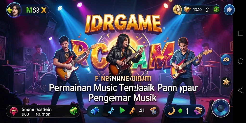 Screenshot IDRGAME menampilkan gameplay menarik dengan berbagai pilihan lagu.