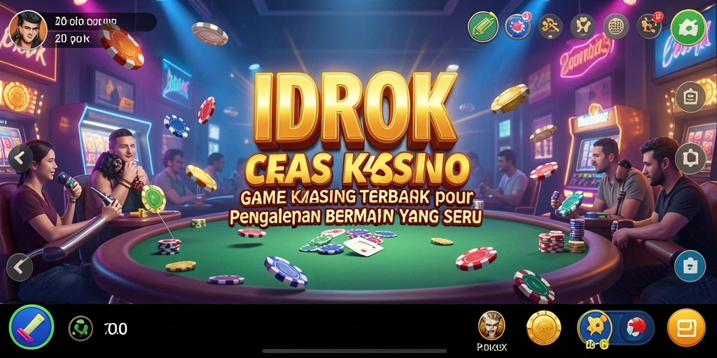 Screenshot utama IDROK menunjukkan gameplay Kasino yang mendebarkan.