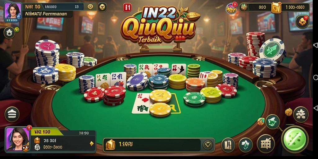 Tangkapan layar dari gameplay seru IN22 yang menunjukkan aksi QiuQiu.