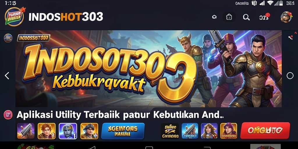 Tampilan antarmuka pengguna INDOSLOT303 yang bersih dan intuitif.