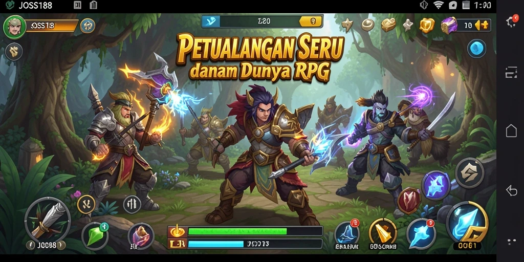 Tampilan gameplay RPG yang seru dan mendebarkan di JOSS188.
