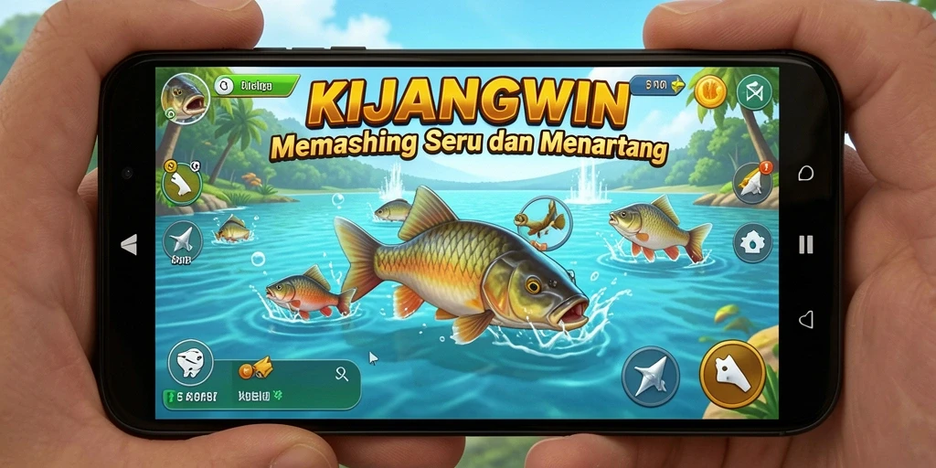 Tangkapan ikan mempesona dalam gameplay KIJANGWIN.