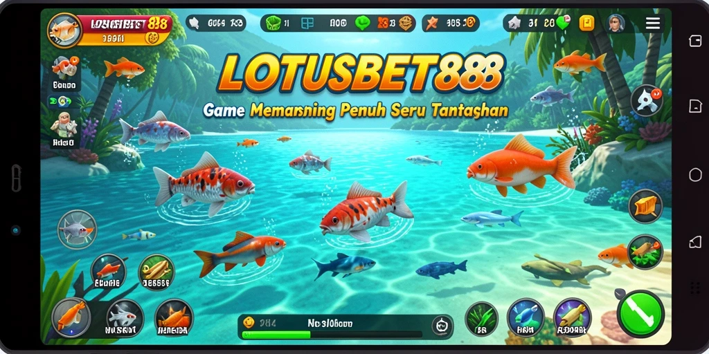 Screenshot LOTUSBET88 menampilkan keindahan grafis gameplay memancing.