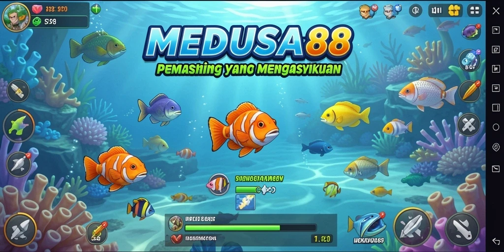 Gameplay MEDUSA88 yang menampilkan aksi memancing seru dan grafis yang memukau.