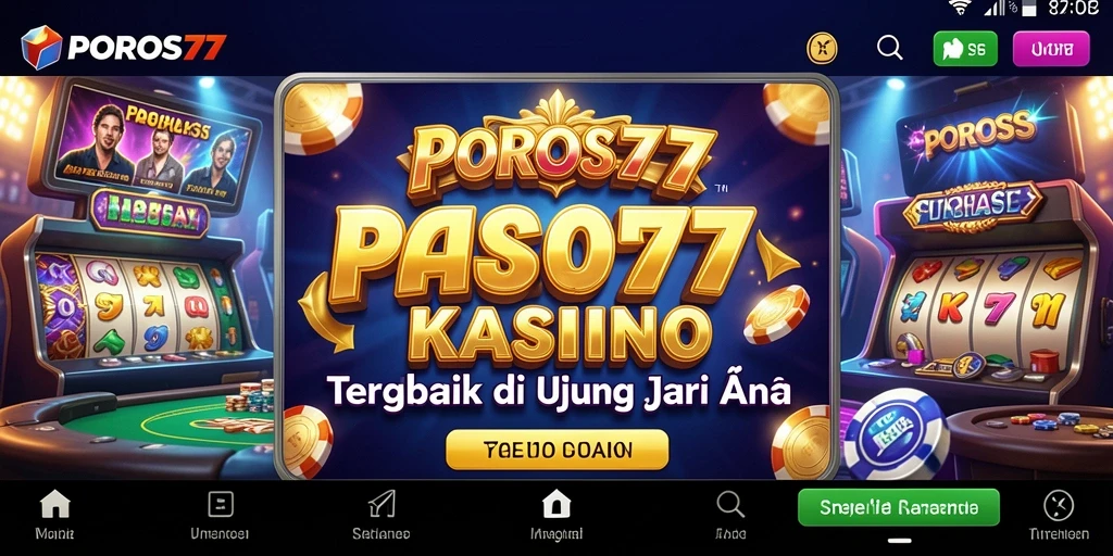 Tampilan permainan Kasino yang mendebarkan dan interaktif di POROS77.