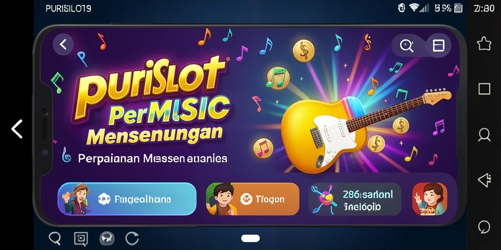 Tampilan gameplay seru di PURISLOT dengan berbagai pilihan lagu.