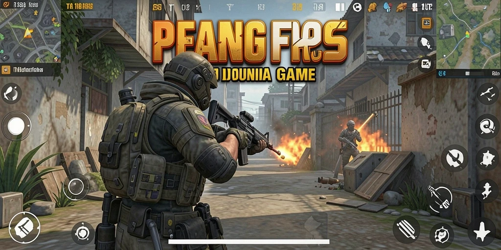 Screenshot gameplay menunjukkan aksi seru dalam pertempuran FPS.