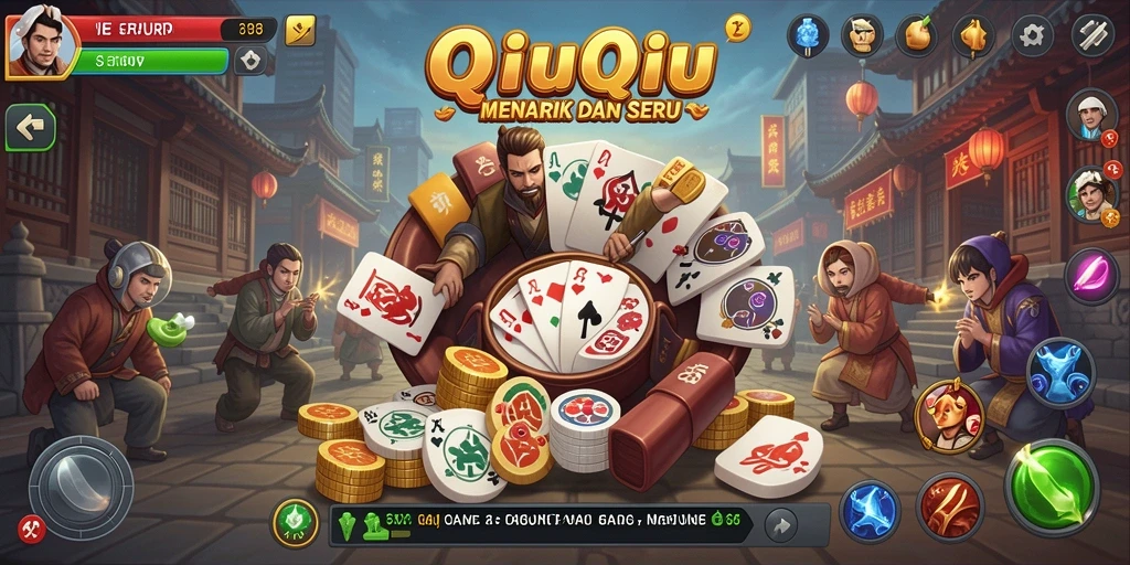 Screenshot SERURP menampilkan momen seru dalam permainan QiuQiu.