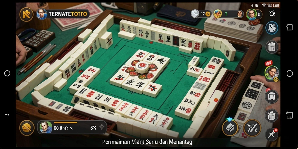 Screenshot gameplay TERNATETOTO yang menampilkan momen seru Mahjong.